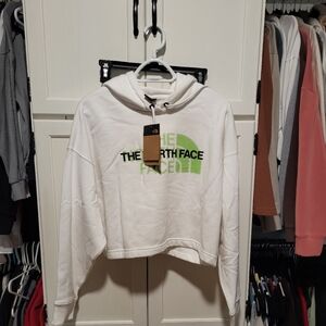 The North Face White Hoodie Cropped